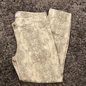 Express Stella Low Rise Ankle Snake Patterned Pant